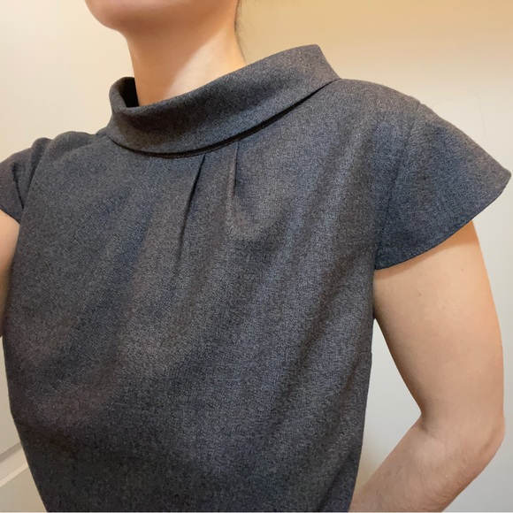 COPY - Brooks Brothers Wool dress sheath collared midi grey size 2 NWT - Picture 4 of 15